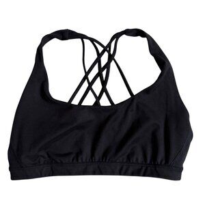 Victorias Secret Lightly Lined Strappy Crossback Sports Bra (Black) - Medium